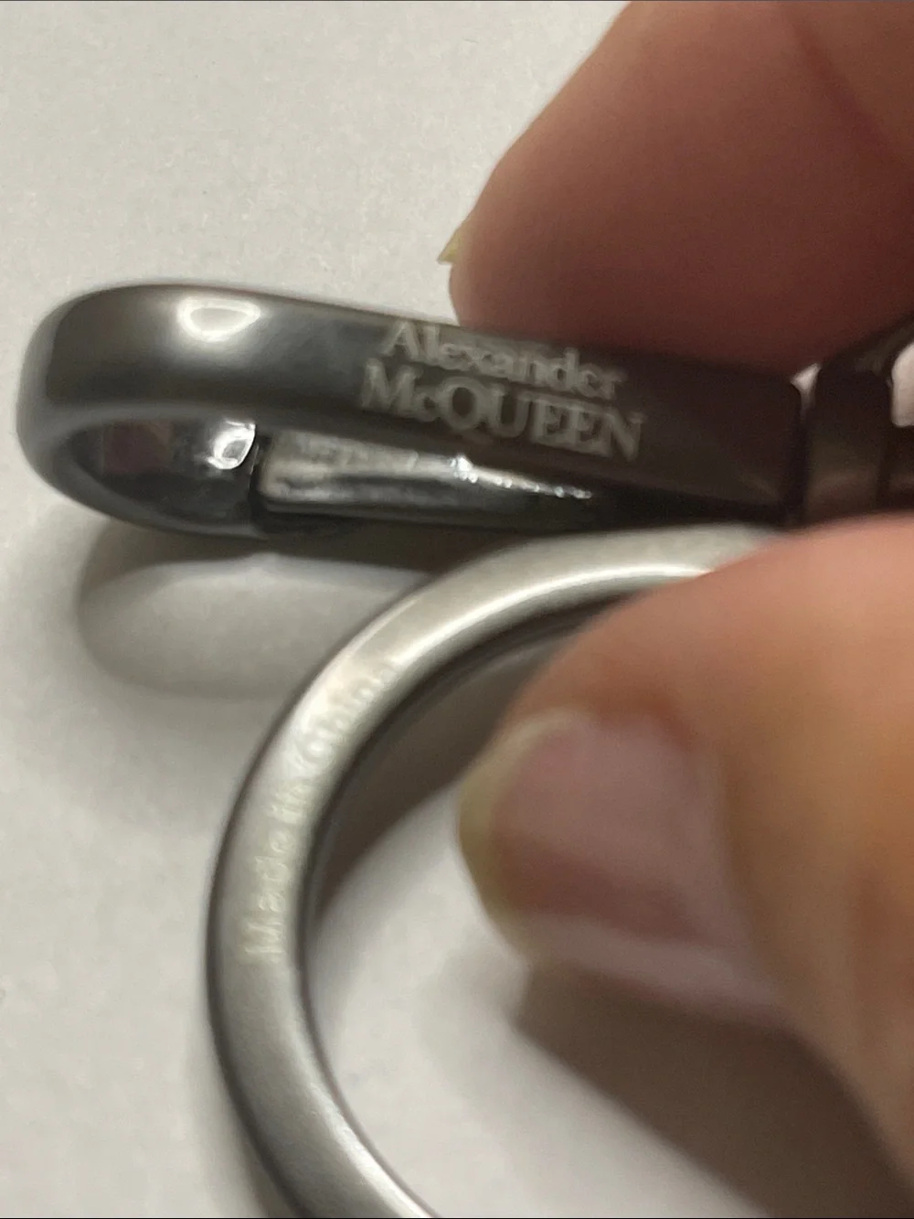 Alexander McQueen Gunmetal Skeleton Keychain